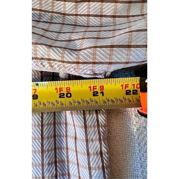 Faconnable France Dress Shirt Designer Plaid Long Sleeve Mens Size 3/15.5R - Picture 10 of 11